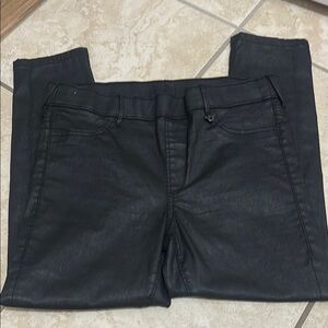 True religion Black Faux Leather Pants size medium Jean leggings